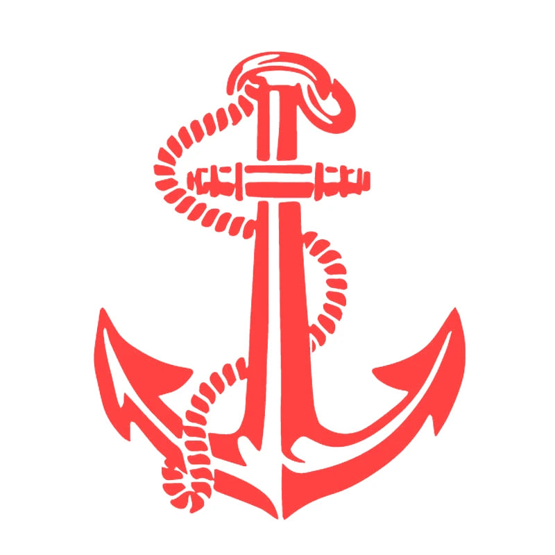 Nautical Anchor & Rope 3D-Style Car Decal Sticker