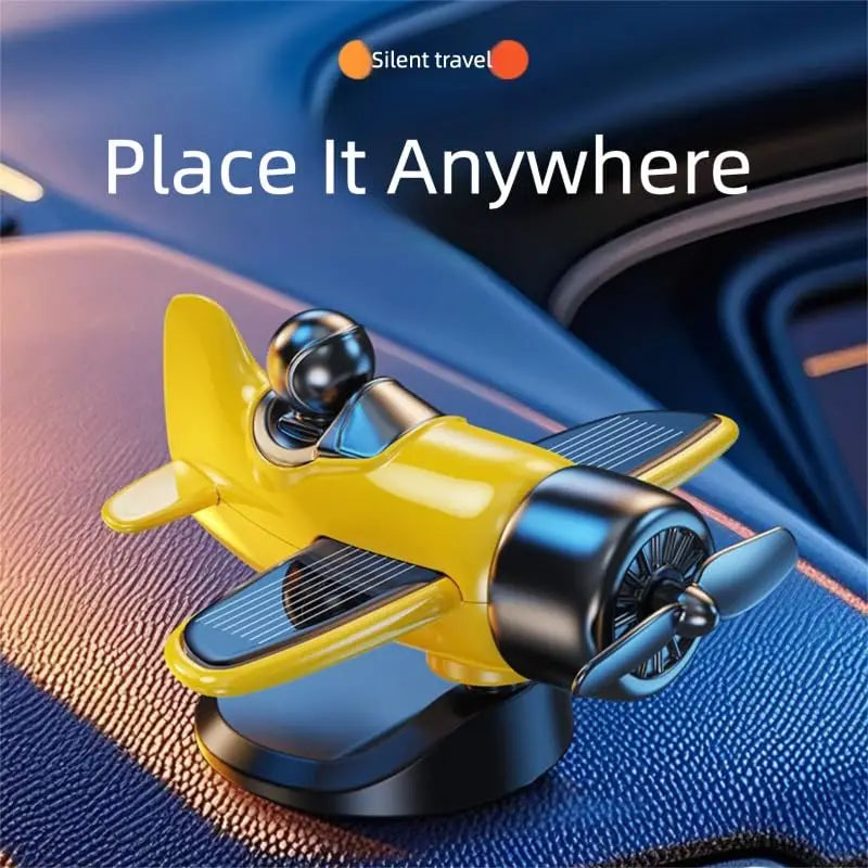 Solar Rotating Airplane Dashboard Ornament