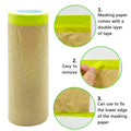 Pre Taped Masking Paper Wall Treatmnt Covering For Painting Spray Masking Protective Paper Car Beauty Paint Masking Craft Paper