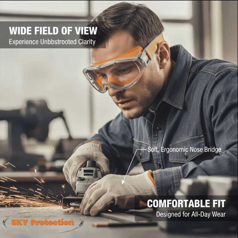 Splash-Proof Dust-Proof Safety Goggles for Work & Lab