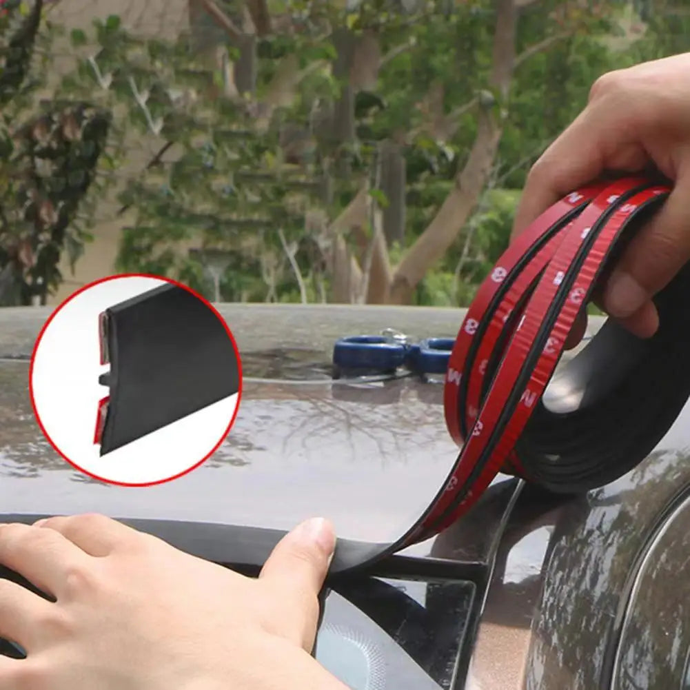 T-Shape Rubber Seal Strip for Car Windshield and Doors, 2 m