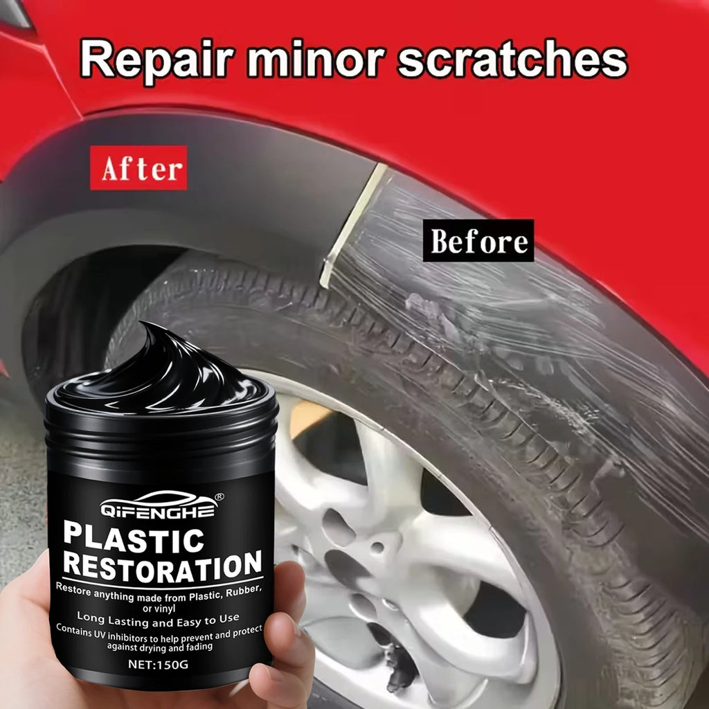 Car Plastic Restorer Paste for Trim, Bumpers and Tires, 150g