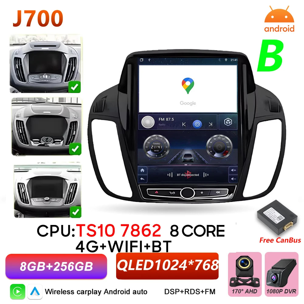 Ford C-MAX & Kuga 2 9.7 Inch Car Radio Wireless CarPlay & Android Auto - image 27