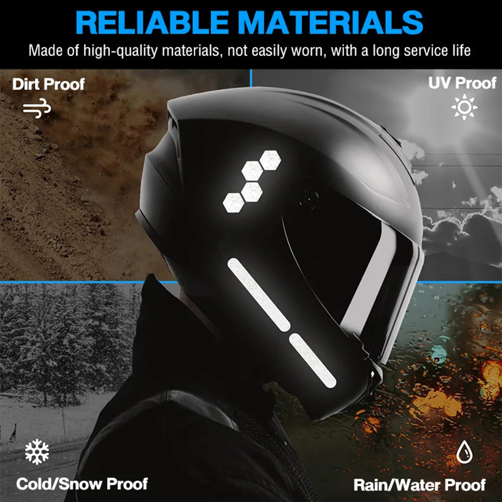 Reflective Helmet Warning Stickers for Night Safety - image 2