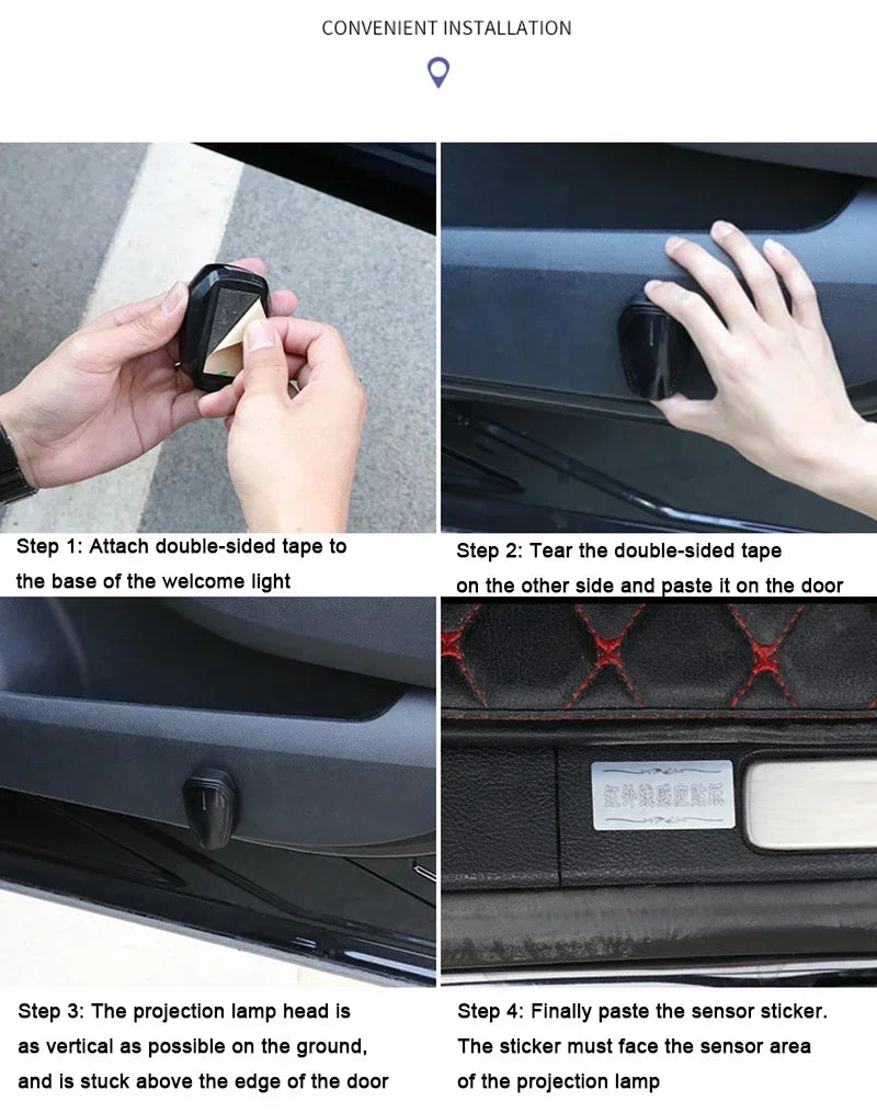 2-Pack Rechargeable Car Door Welcome LED Lights for Chery Jaecoo J7/J8 - image 17