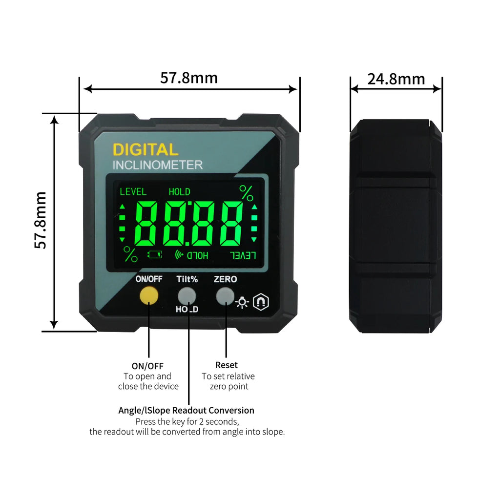 Digital Angle Gauge Magnetic Protractor Inclinometer with Backlight - image 19