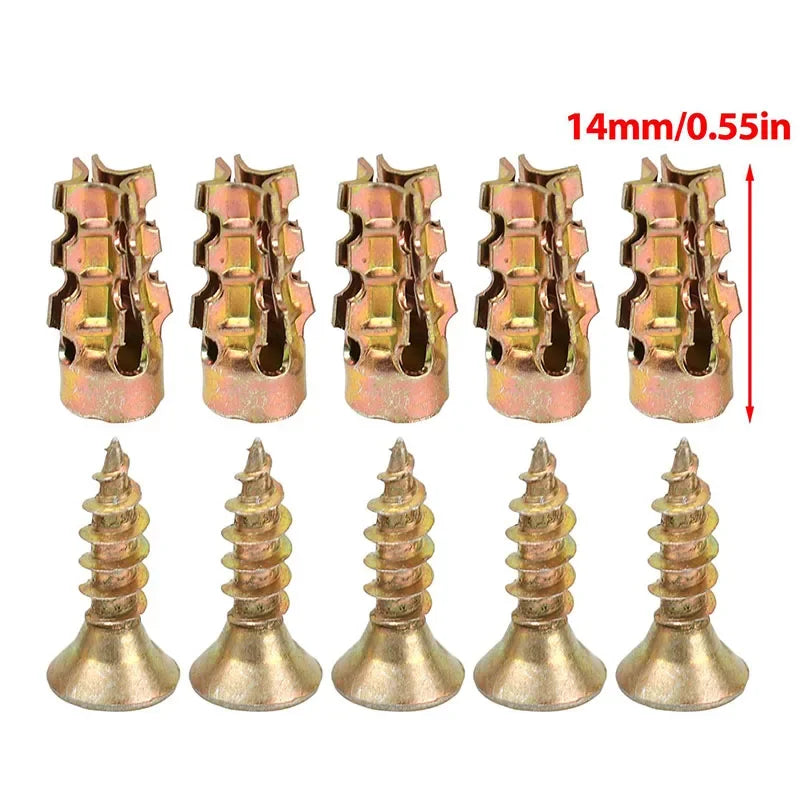 Hollow Wall Metal Anchors with Screws – Drywall & Concrete