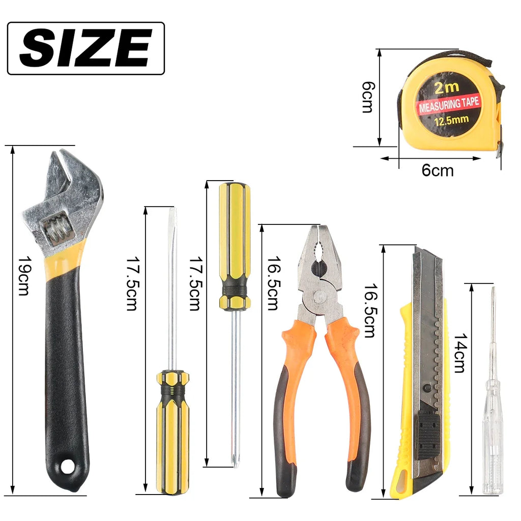 8/9/12/13Pcs Household Tool Set – Repair Kit with Screwdriver & Hammer - image 7