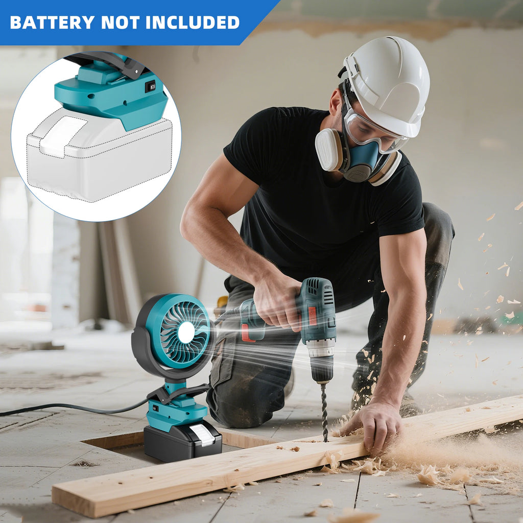 2-in-1 Cordless Fan & Camping Light for Makita BL1830 - image 13