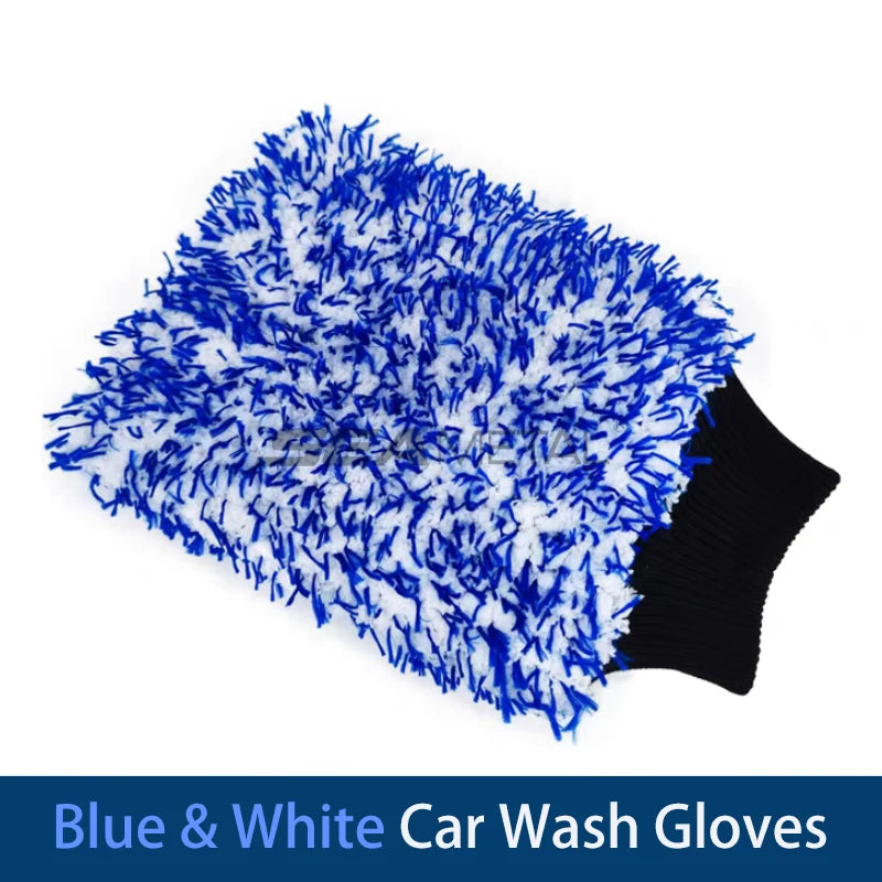 Microfiber Car Wash Mitt or Wheel Spoke Brush