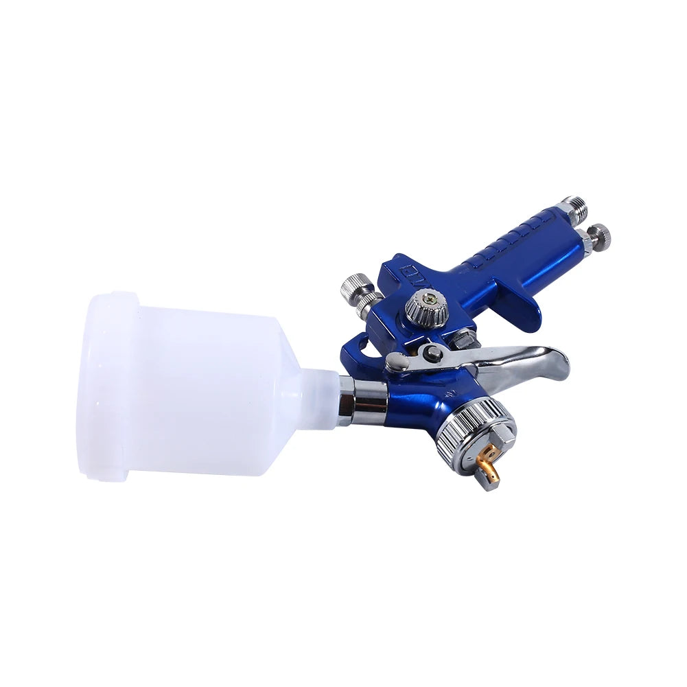 Air spray gun Blue Gravity Feed HVLP Mini Air Paint Spray Gun Low Pressure 0.8mm Nozzle 100ml Airbrush Pneumatic Paint Spray Gun