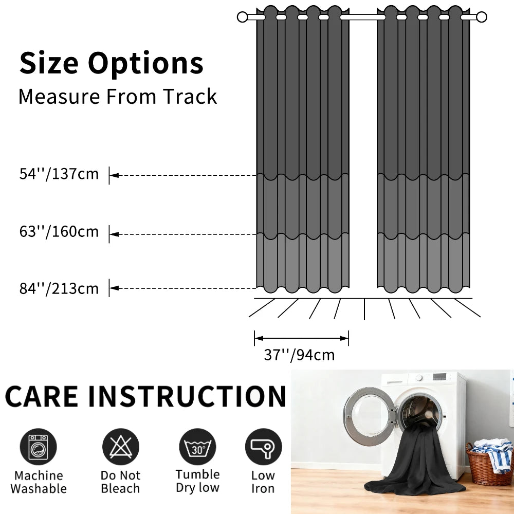 Eyelet Thermal Blackout Curtains – 100% Light Blocking