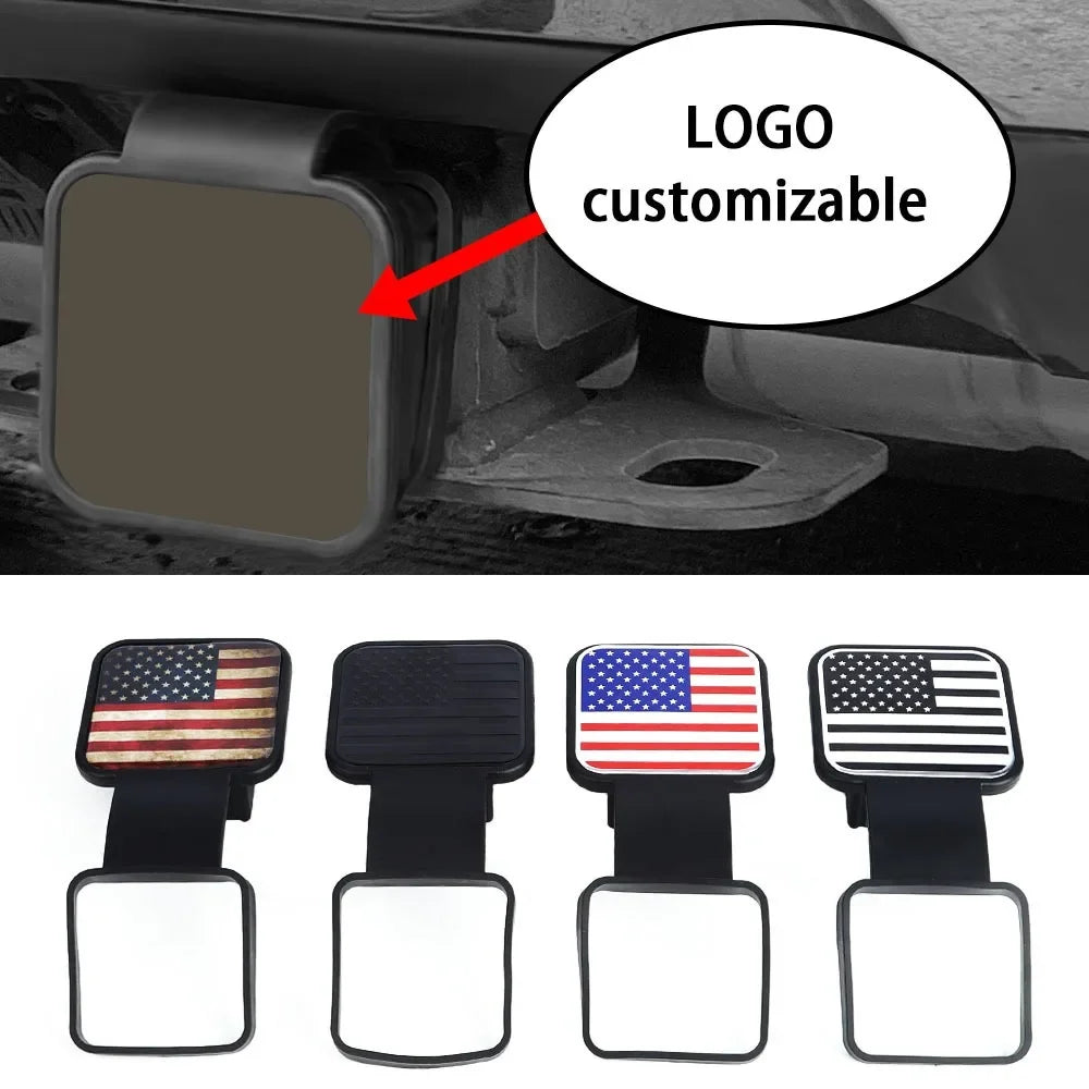 1Pcs Universal Trailer Hitch Cover 2 Inch Receiver Auto Square Plug Tow Hook Cover Trailer Hitch Receiver