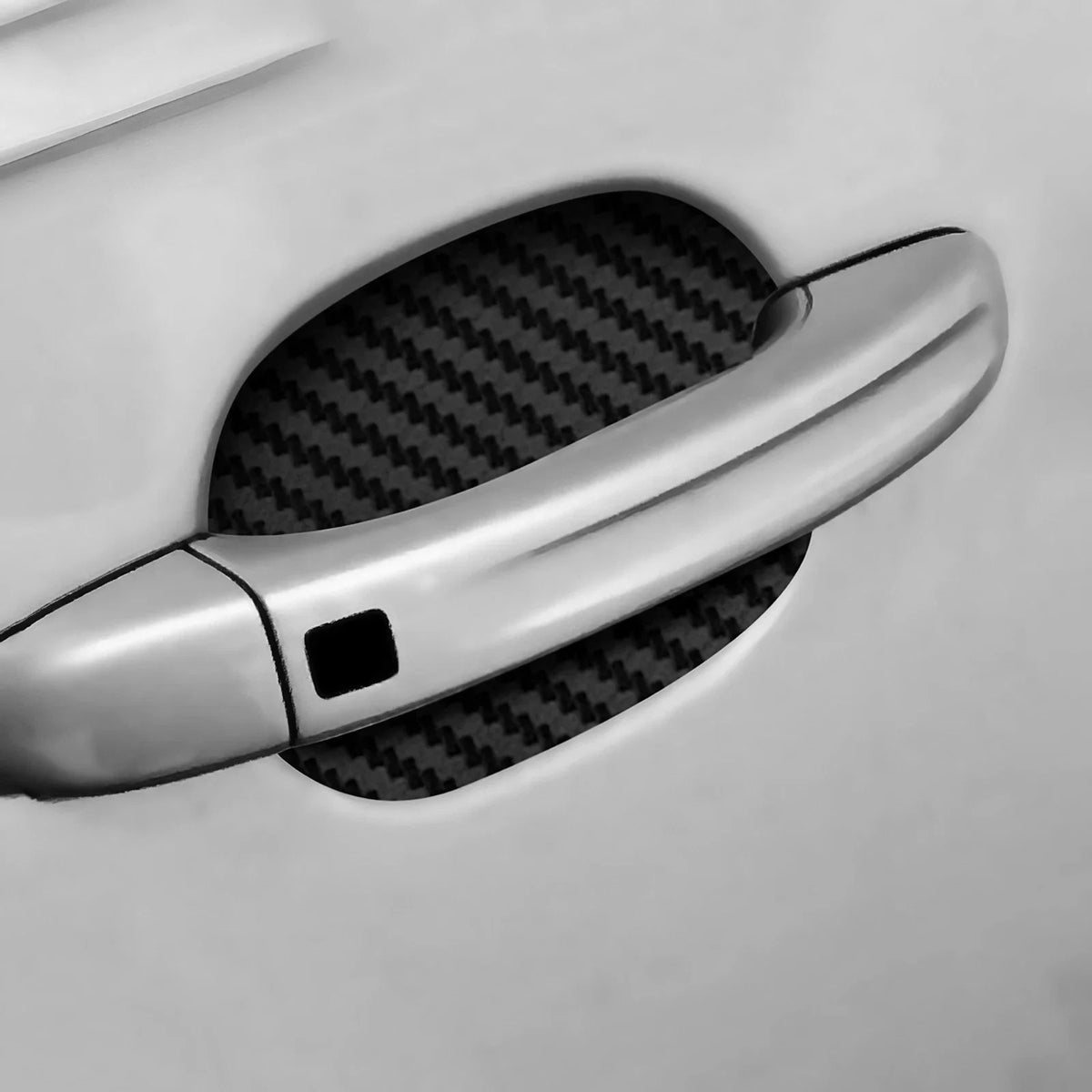 Carbon Fiber Look Door Handle Scratch Guard Film, 4-Pack