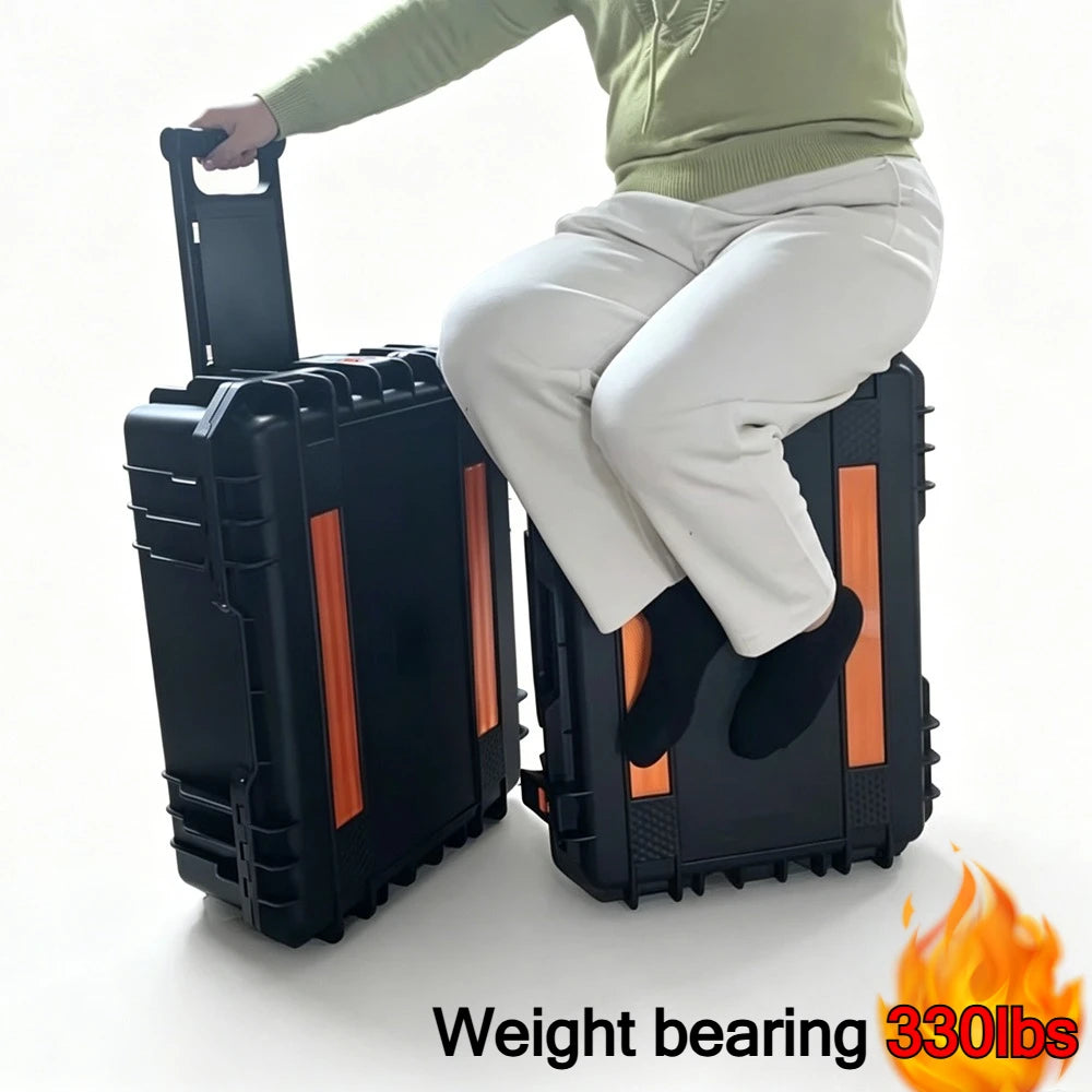 Large Capacity Tool Box with Wheels Professional Instrument Tool Box Hard Case Tool Box on Wheel Pelican Case Tool Box 공구박스바퀴형