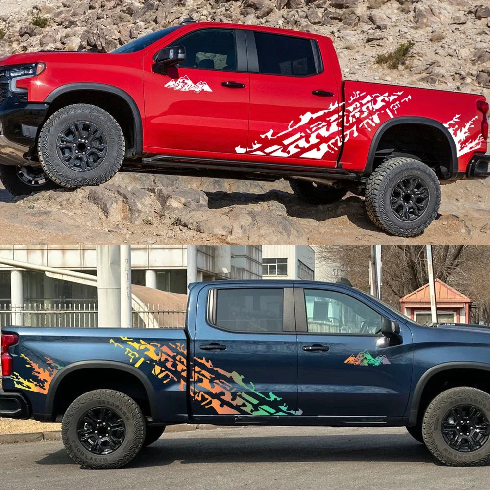 Mud Splash Side Door Graphic Stickers for Chevrolet Silverado