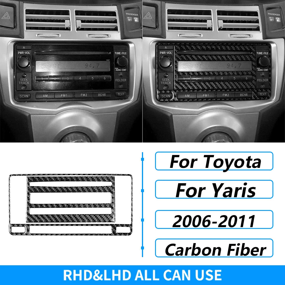 Carbon Fiber Gear Shift Panel Cover Trim for Toyota Yaris 2006-2011 - image 47