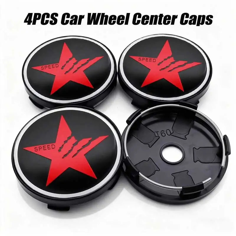 Universal 4PCS Car Wheel Hub Center Caps with Emblems - image 5
