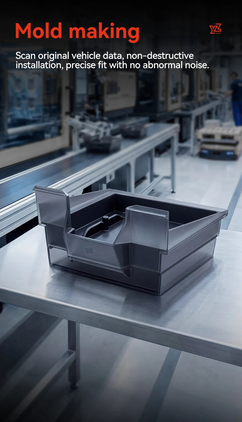 Double-Layer Armrest Storage Box for Tesla Model Y and Model 3
