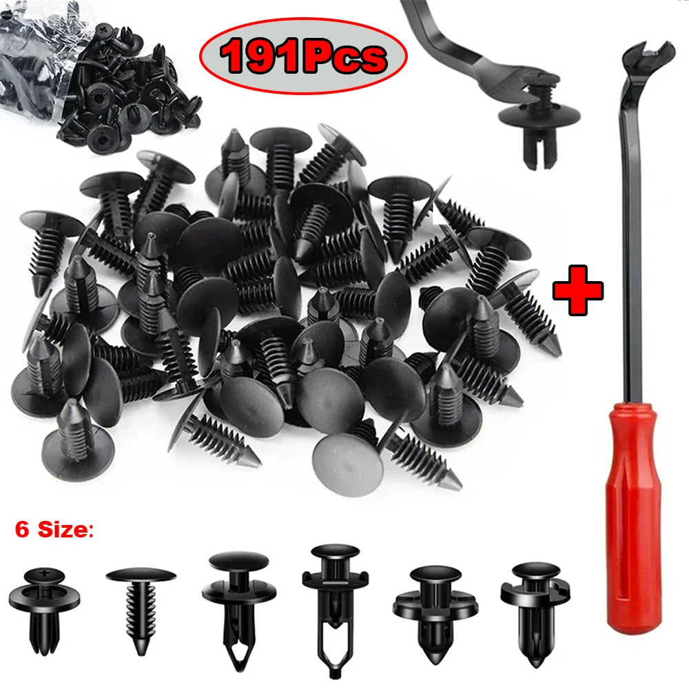 Universal Plastic Trim Clips & Fasteners Kit for Auto Repair