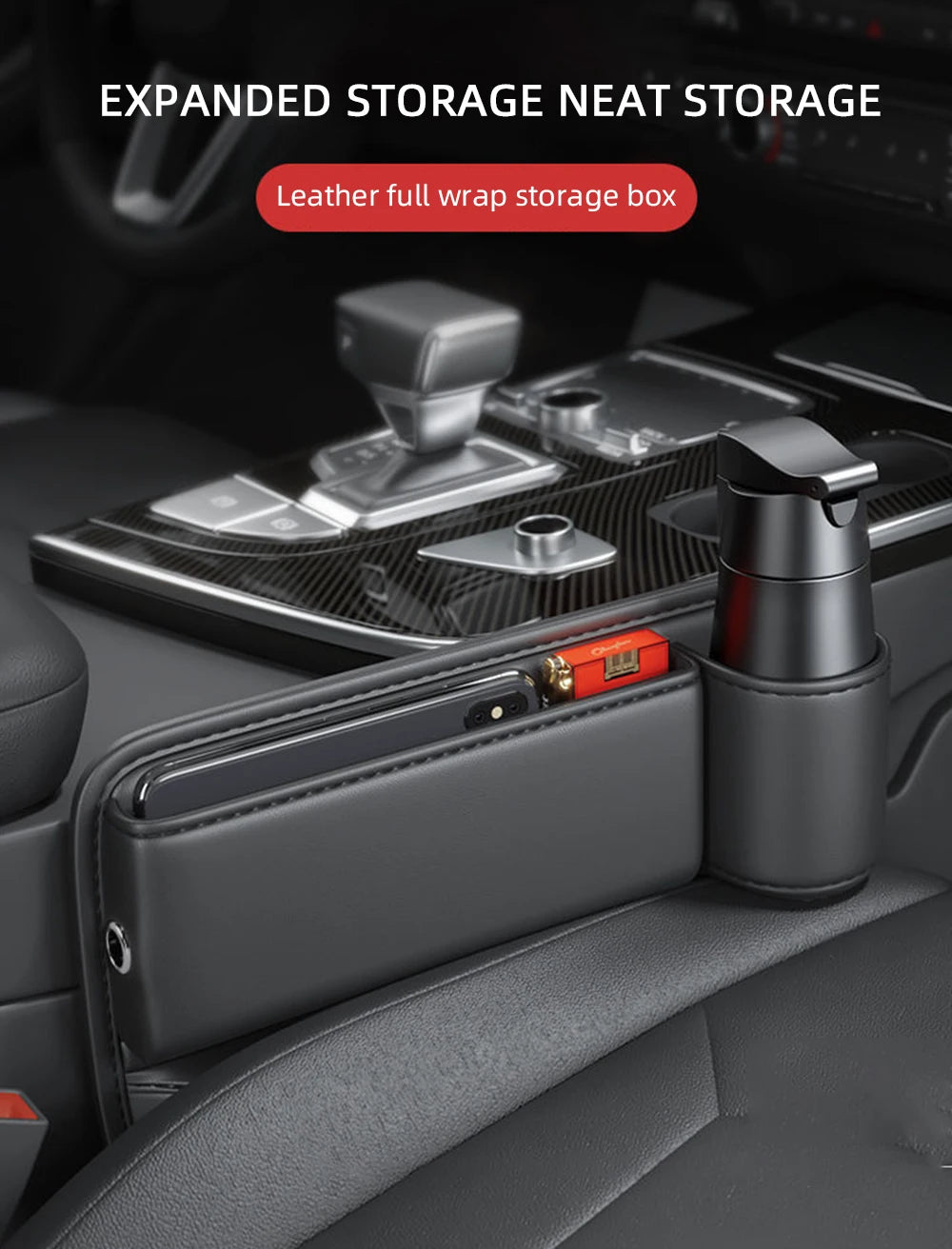 Car Seat Gap Organizer with Cup Holder