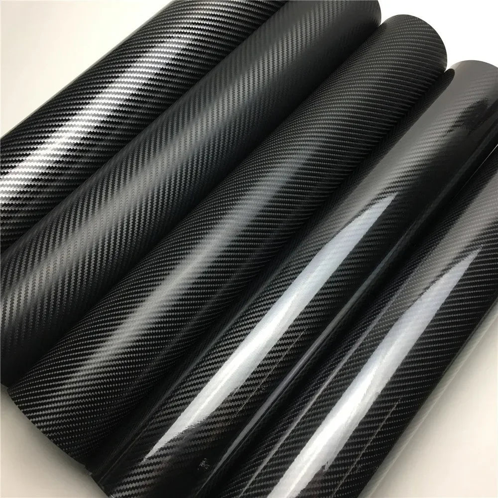 Carbon Fiber Vinyl Wrap - DIY Glossy Film for Cars & Laptops
