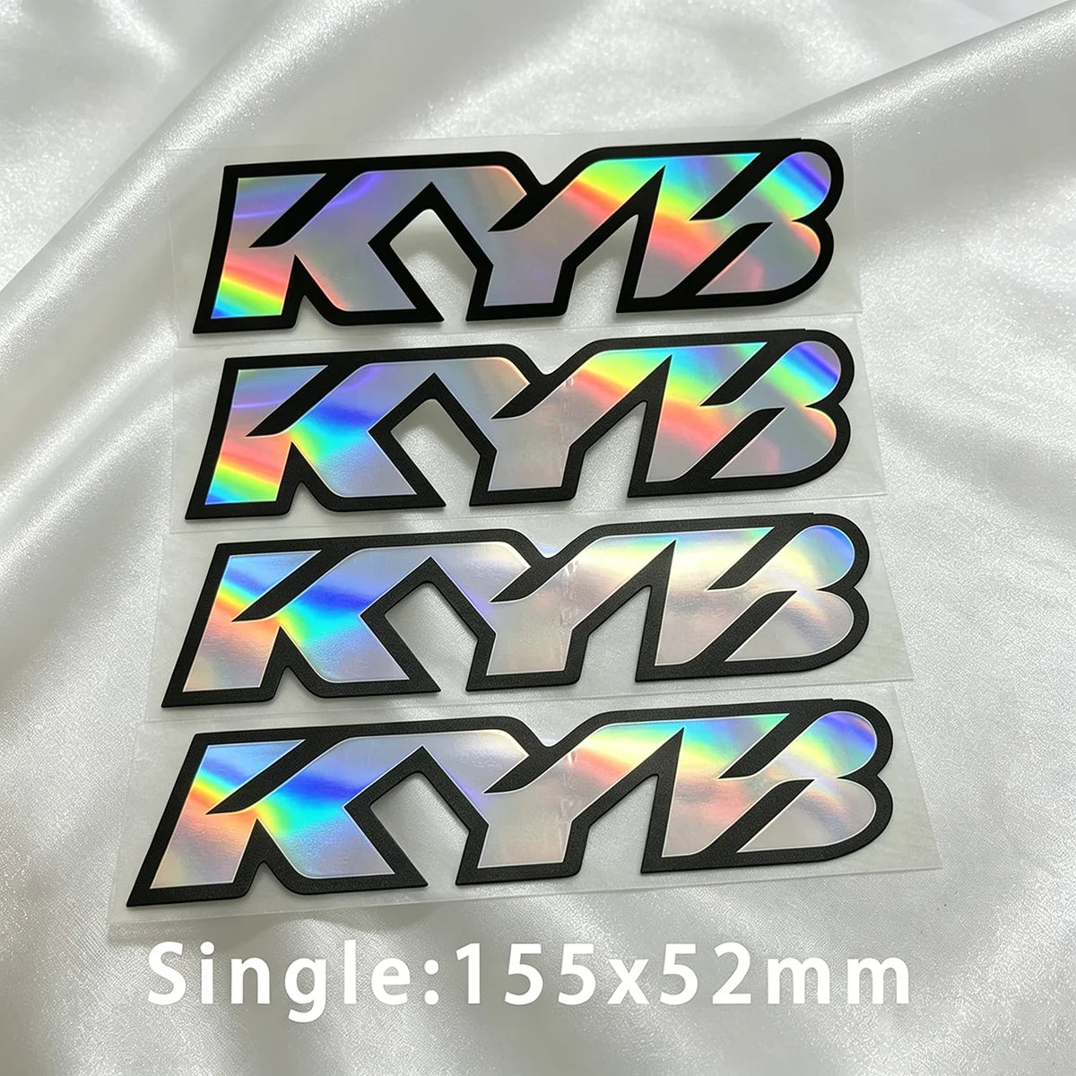 Reflective Motorcycle Front Fork Sticker Pair, Laser Finish