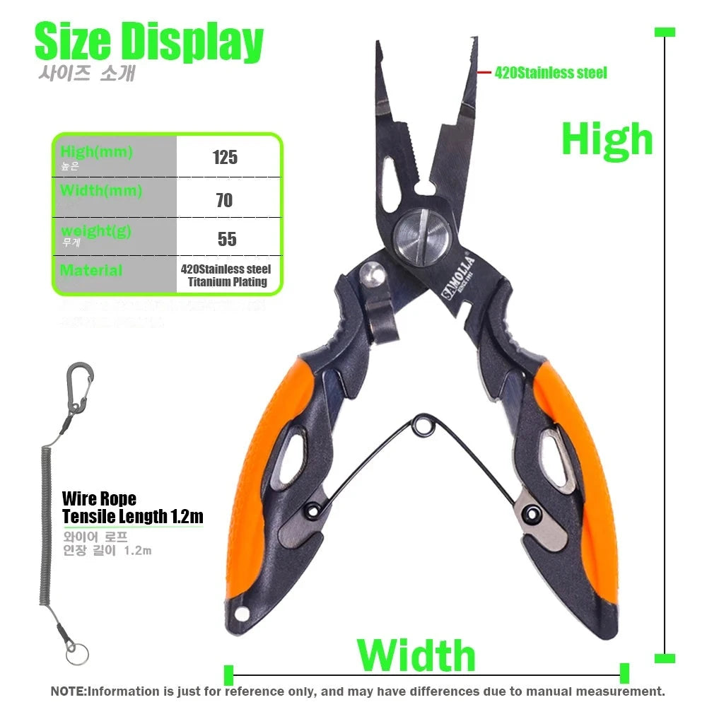 420 Stainless Steel Multifunctional Pliers with Line Cutter