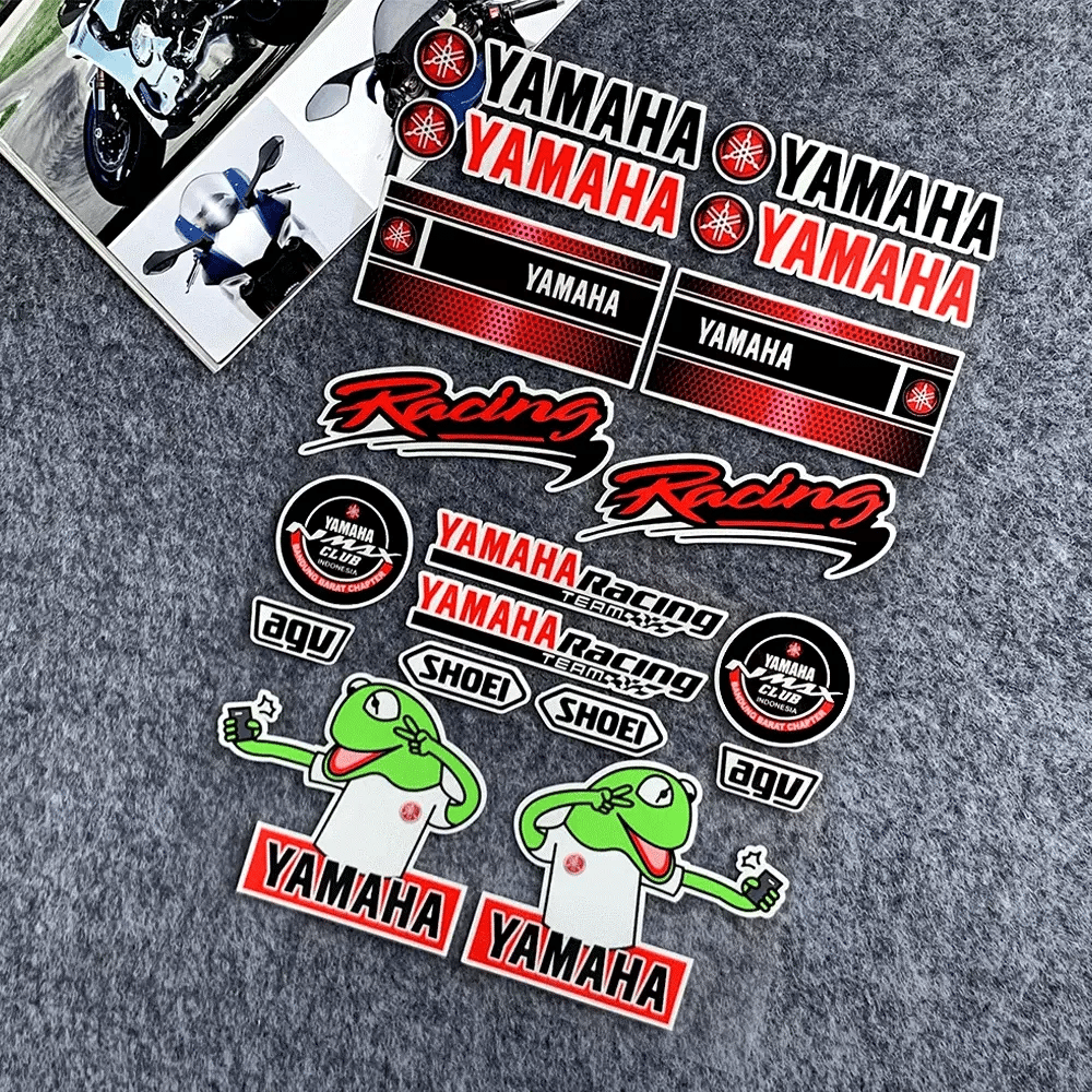 Reflective Racing-Style Motorcycle Sticker for Fuel Tank and Helmet