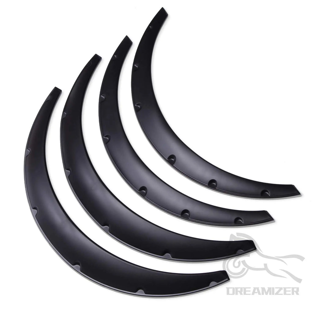 4Pcs 2 Size Universal Flexible Car Mudguards Mud Splash Guards Mud Flaps Fender Flares Extra Wide Body Wheel Arches