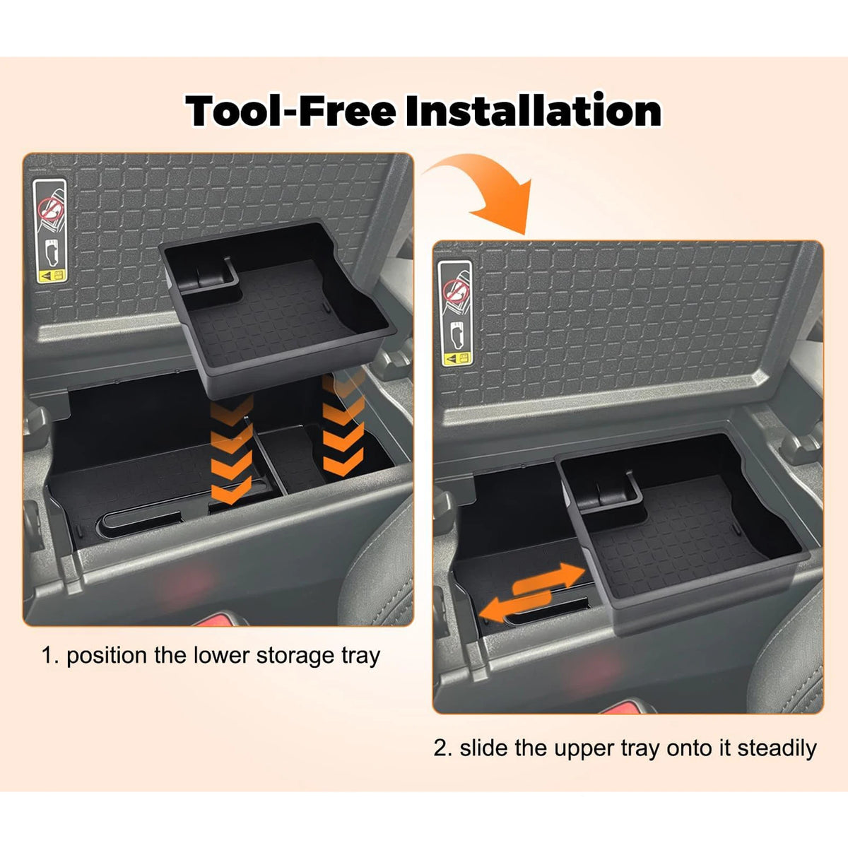 2-Layer Center Console Organizer for Toyota RAV4 XA60 2026-2027