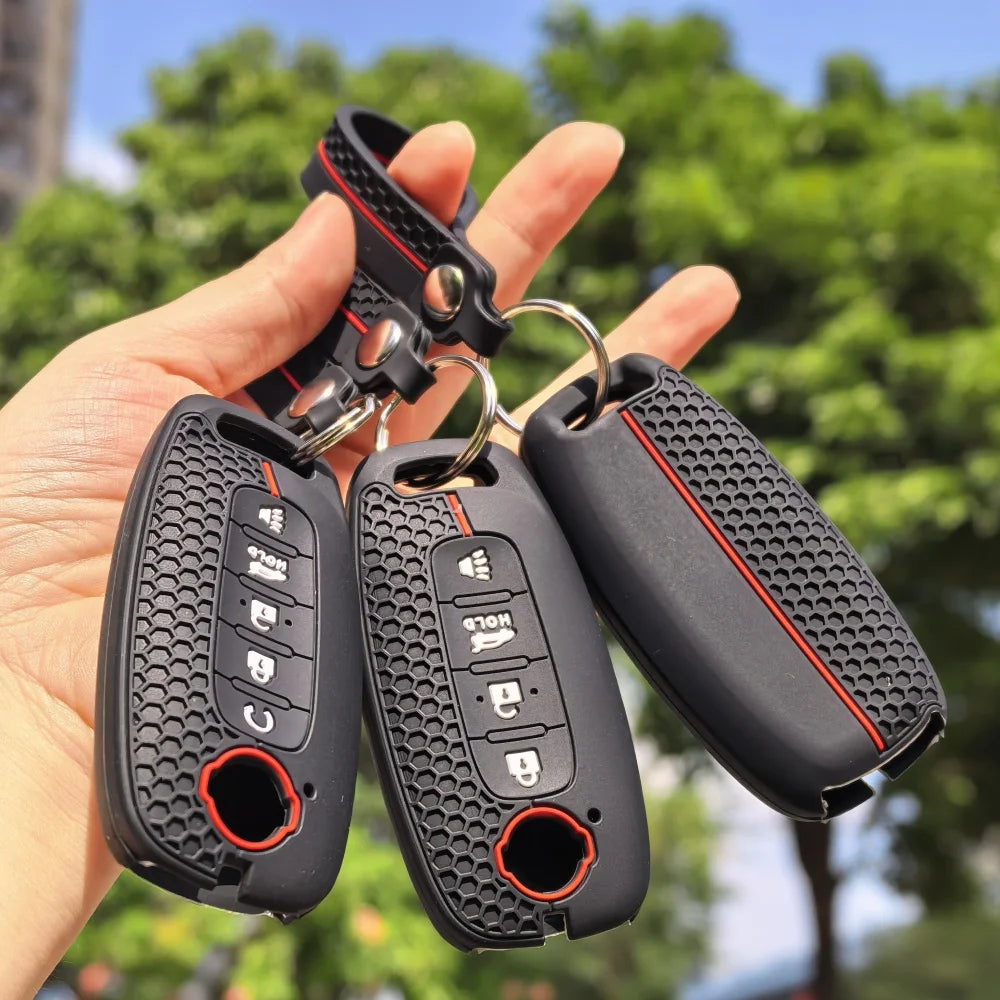 Keychain For Nissan Rouge Kicks Pathfinder J12 Ariya Altima Rogue Qashqai Bluebird Sylphy Remote Car Key Case Cover Accessories