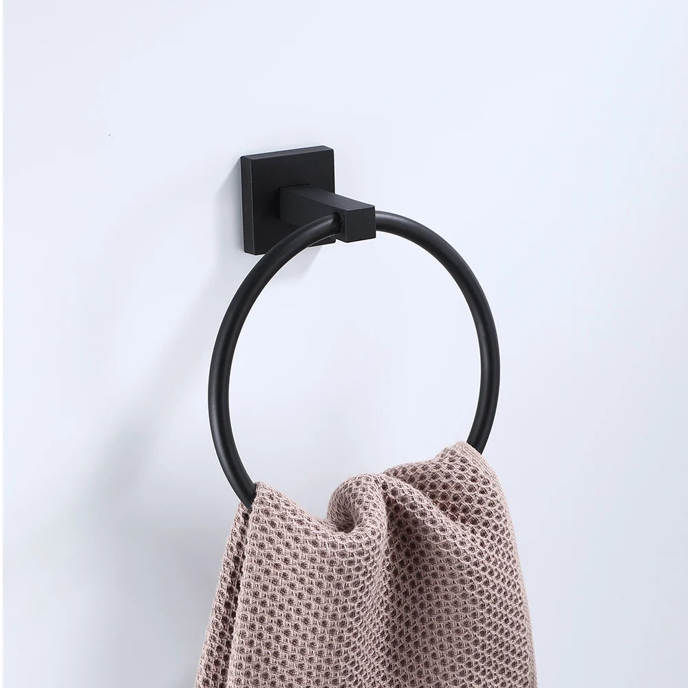 Bathroom Hardware Accessories Towel Rack Toilet Paper Dispenser Holder Wall Coat Hooks Towel Rail Ring Roll Hanger Set