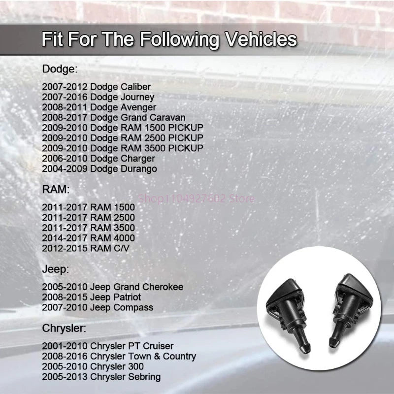 Car Windshield Washer Nozzle Sprayer Kit (2 Pack) - image 4