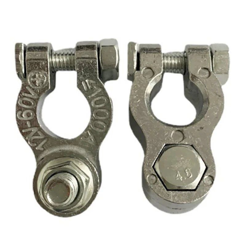 1 Pair Battery Terminal Clamp Zinc Alloy Positive & Negative Pole Auto Car Screw Connector Car Battery Terminal Clamp
