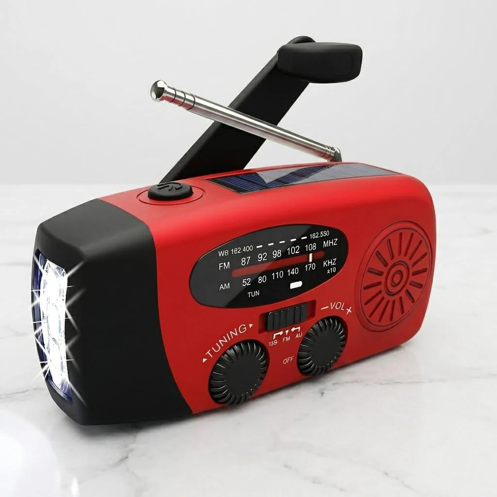 Solar Hand-Crank Emergency Radio with Power Bank & Flashlight - image 22