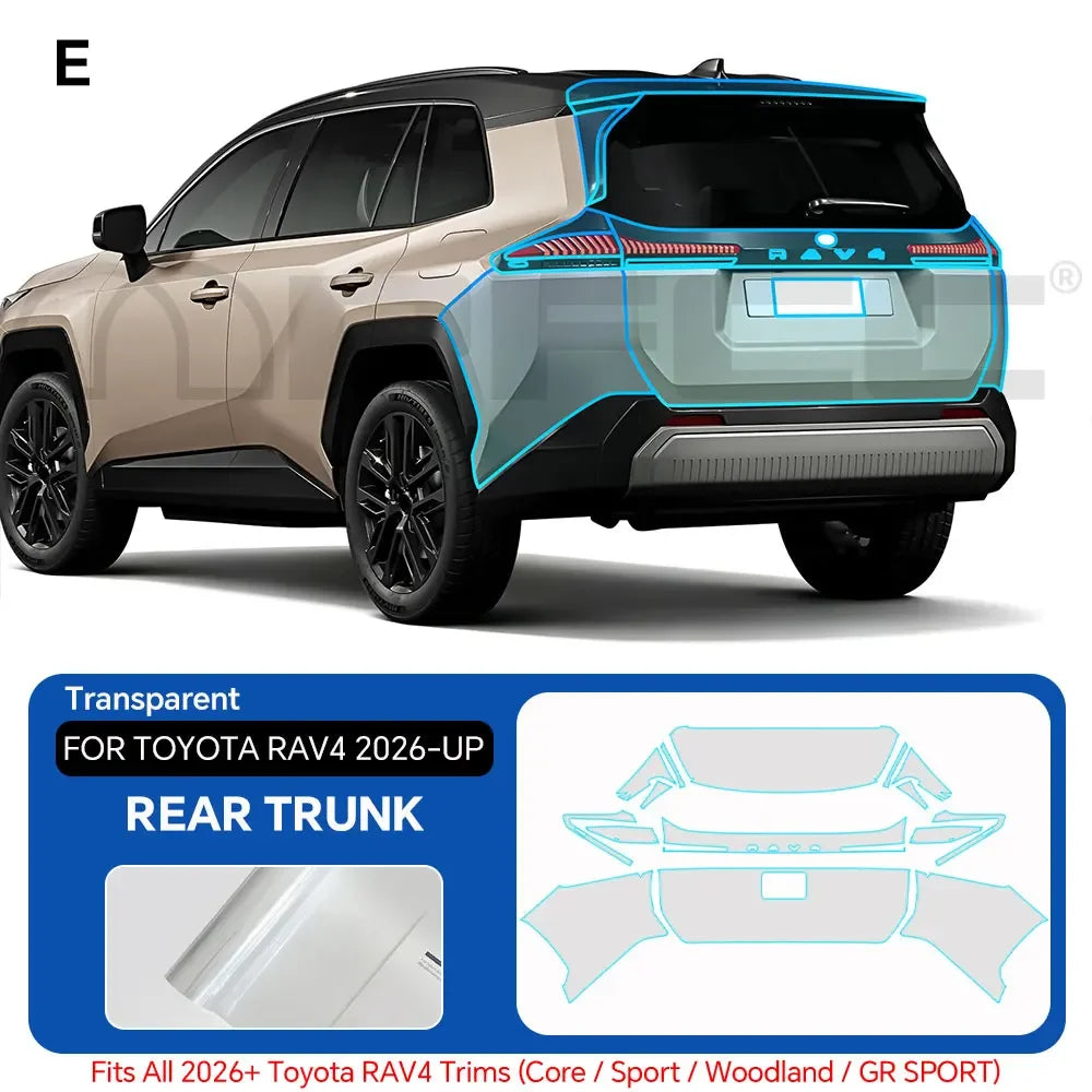 TPU Paint Protection Film for Toyota RAV4 2026-2027