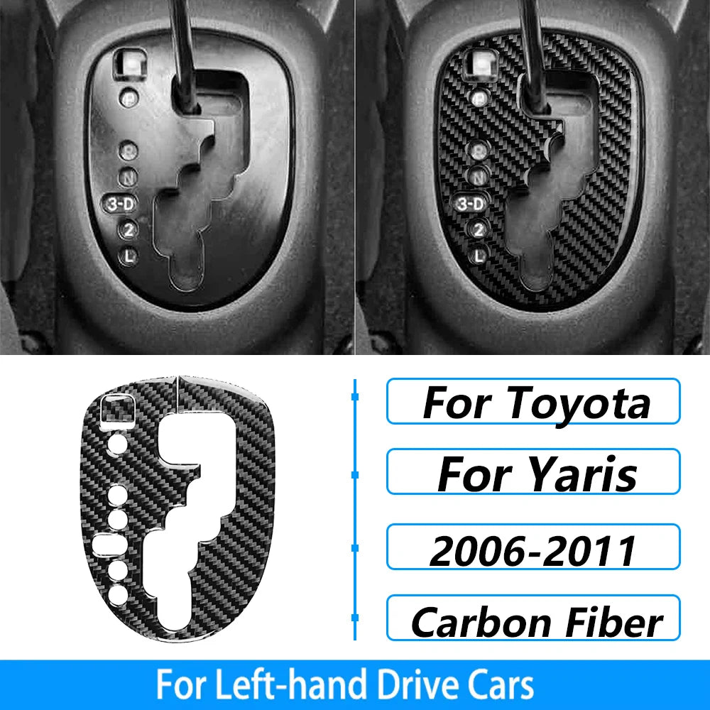 Carbon Fiber Gear Shift Panel Cover Trim for Toyota Yaris 2006-2011 - image 30