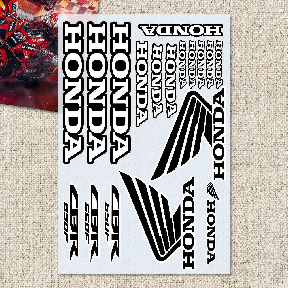 Japanese Motorcycle-Style Reflective Sticker for Body and Helmet