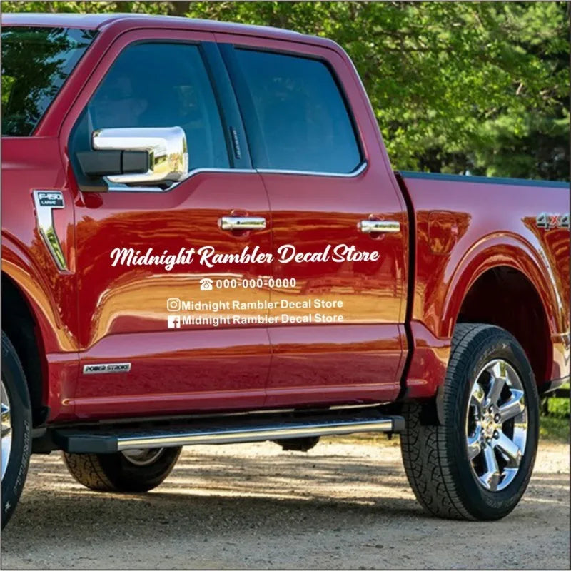 Custom Business Social Media Vinyl Car Decal