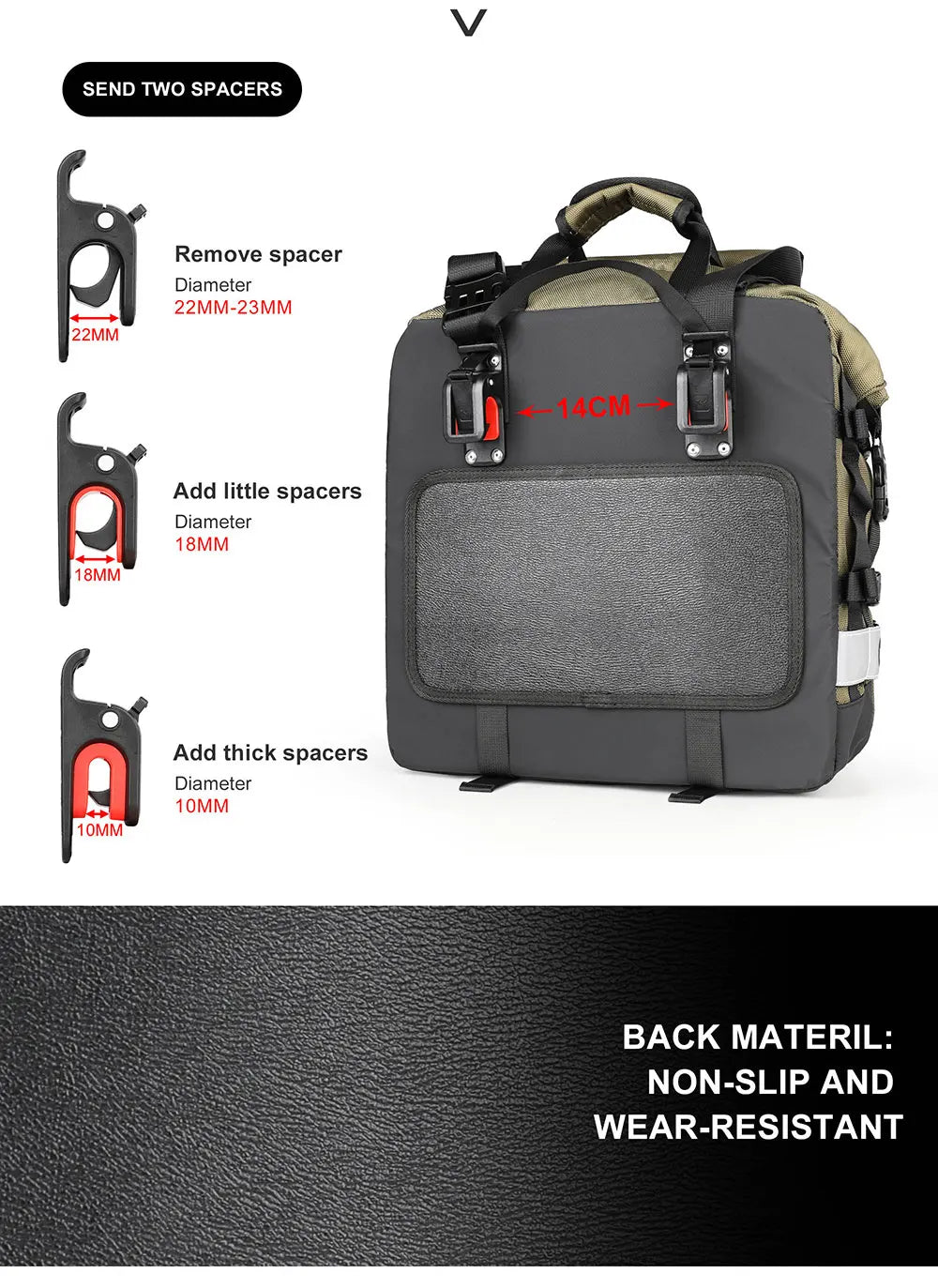 Rhinowalk 20-30L Motorcycle Saddlebag with Waterproof Liner - image 12