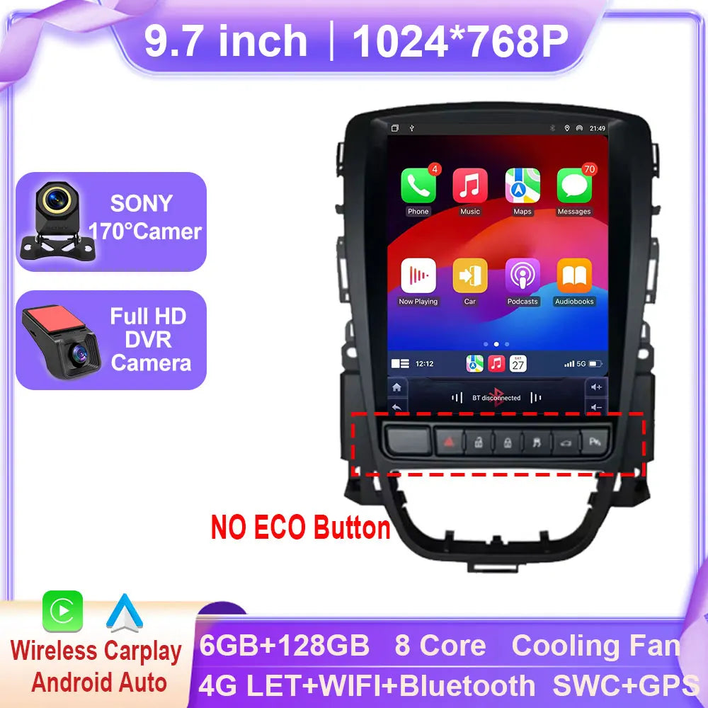 Opel Astra J 9.7-Inch Car Multimedia System with Android Auto & GPS - image 11