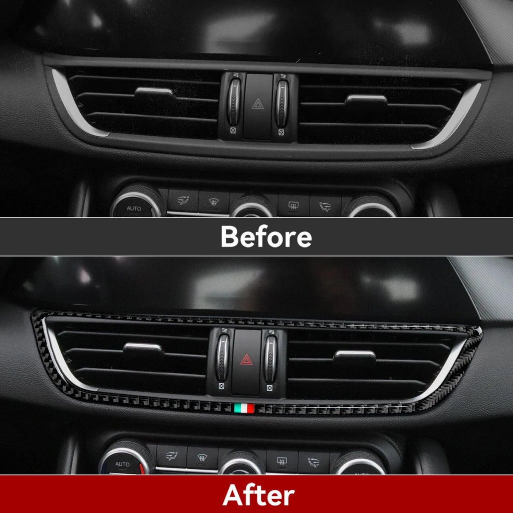 Carbon Fiber Interior Trim Stickers for Alfa Romeo Giulia and Stelvio