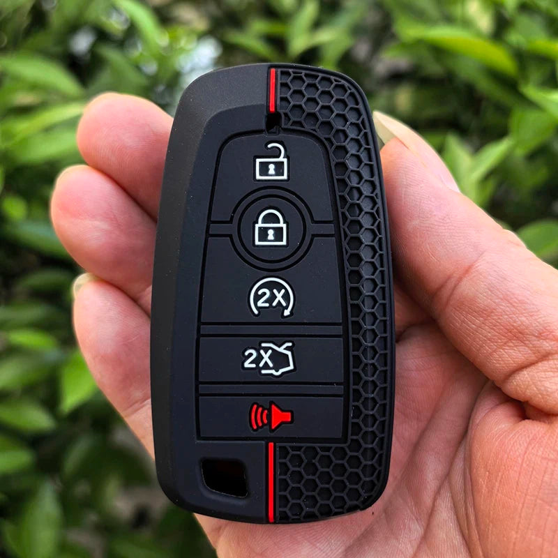 Silicone Key Fob Cover for Ford F-150 Mustang 4-Button Remote - image 6