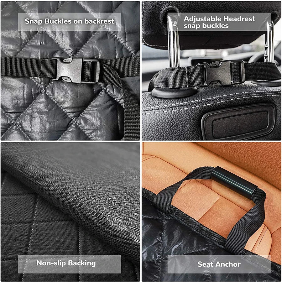 Dog Front Seat Cover for Cars, Waterproof Nonslip Pet Car Seat Protector, Quilted & Durable Padded Dog Seat Covers for Cars