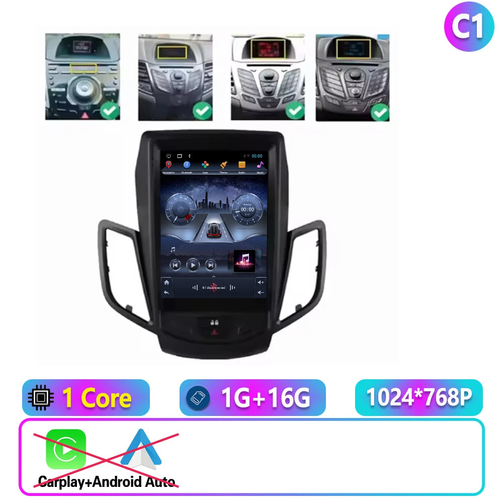 9.7 Inch Wireless CarPlay Android Radio for Ford Fiesta 2009-2017 - image 10