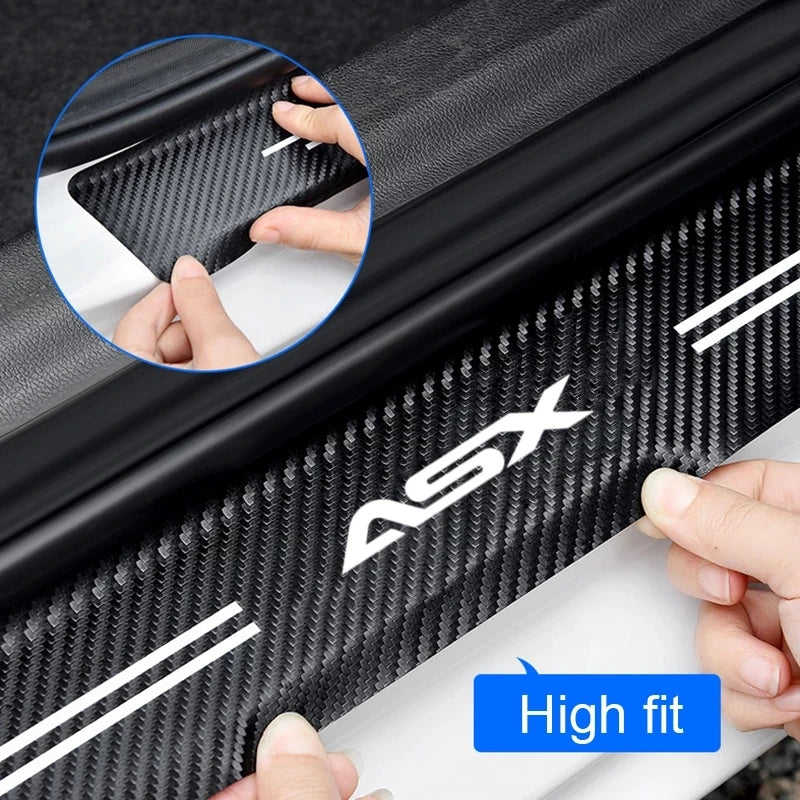 Carbon Fiber Door Threshold Sticker for Mitsubishi ASX (2010-2019) - image 4