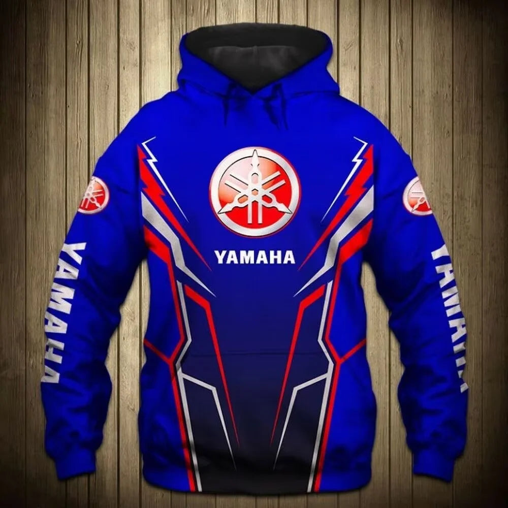 Yamaha 3D-Print Motorcycle Riding Hoodie (Red) - image 3
