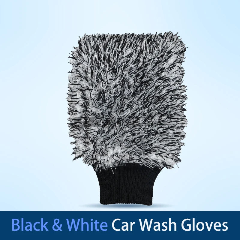 Microfiber Car Wash Mitt or Wheel Spoke Brush