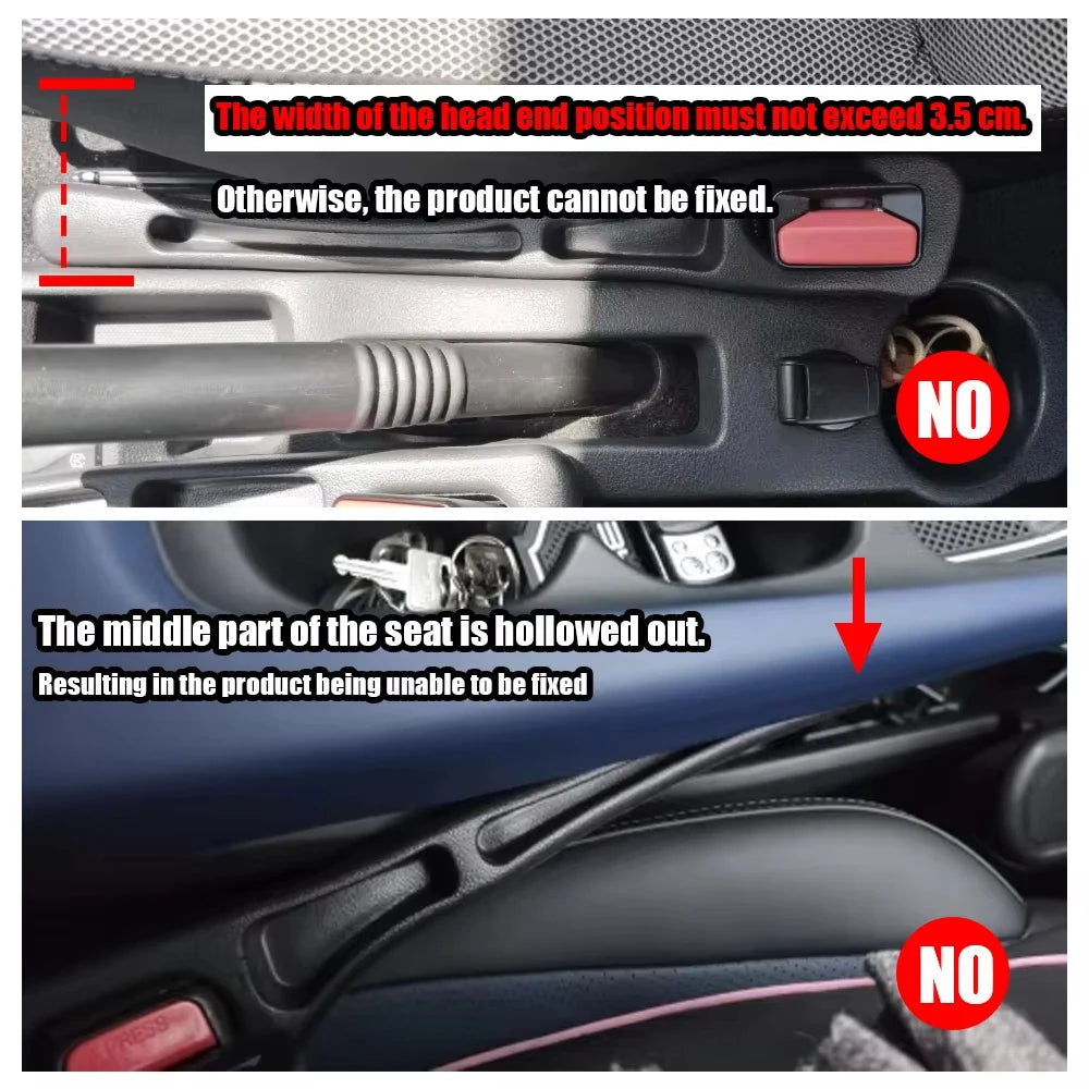 2-Piece PU Car Seat Gap Filler – Anti-Leak Stopper